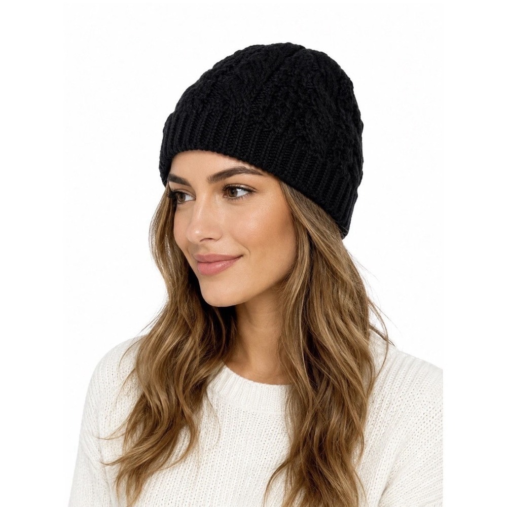 THE NORTH FACE Women's Cable Minna Fleece Lined Beanie Hat Green Knit OS NWT